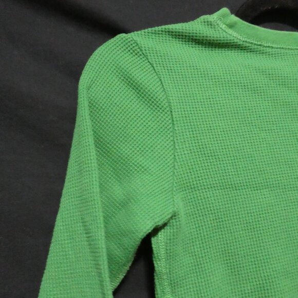 CHILDREN'S PLACE | medium 7/8 | Green Waffle Knit Long Sleeve Graphic Shirt - Picture 11 of 16